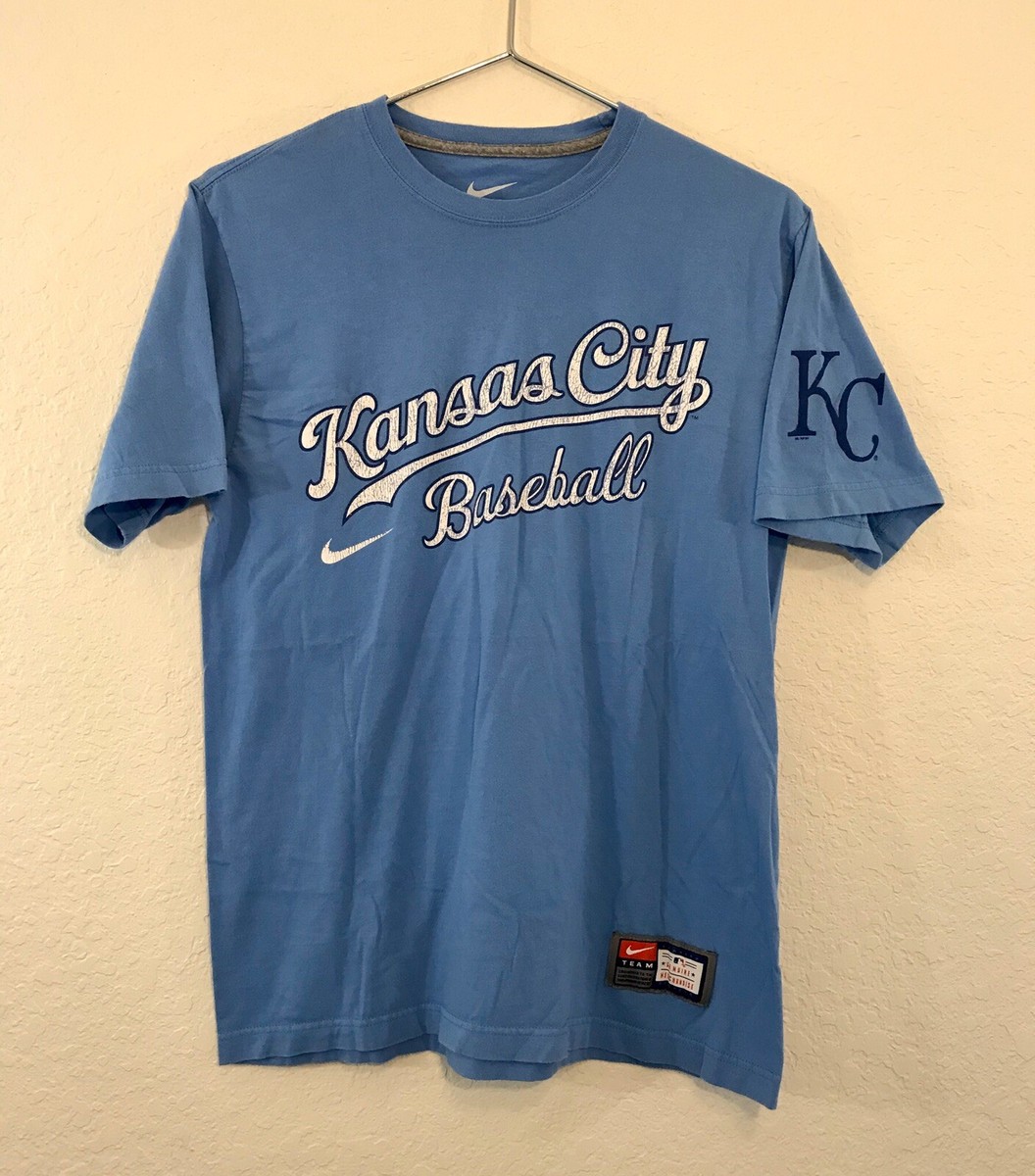 Nike Kansas City Royals Cooperstown Collection MLB Powder Blue Team Shirt  Size M