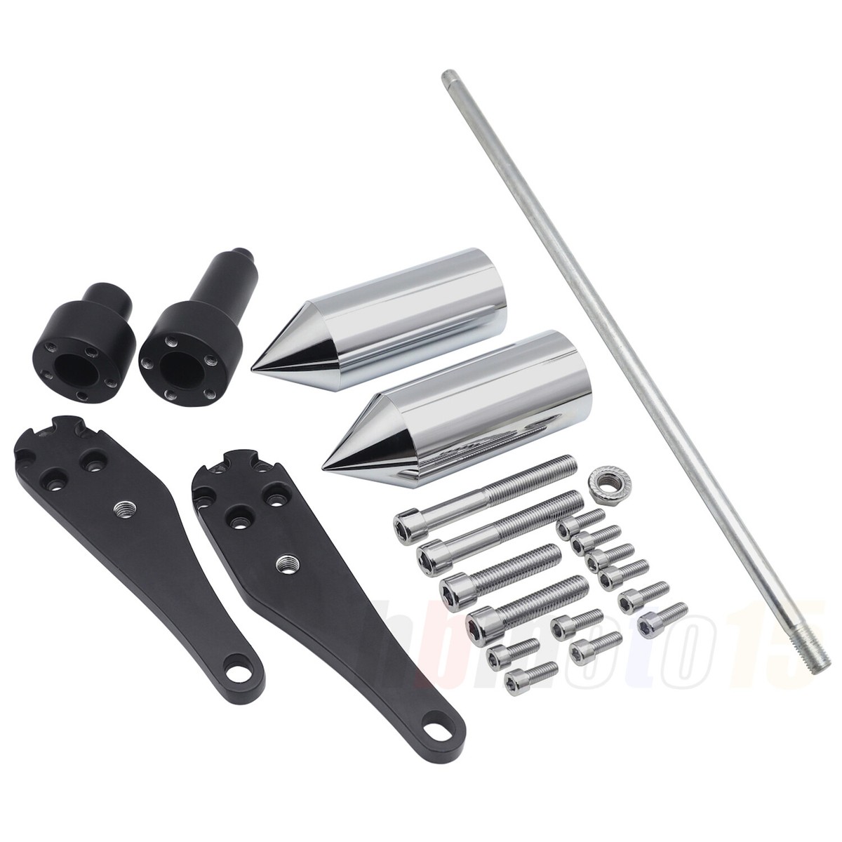 Frame Protector Slider Spike Aluminum Chrome For 2006 2007