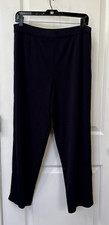 Exclusively Misook Size Large Blue Acrylic Knit Pants Retro Vintage Workware