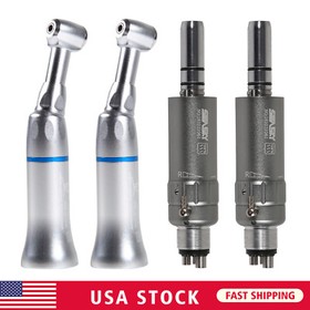 USA NSK Style Dental Slow Low Speed Handpiece Contra Angle Push /4Hole Air Motor