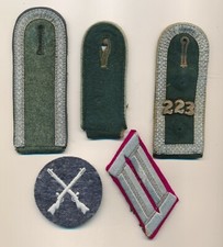 WWii German officer lot shoulder board set strap collar tabs soldier war uniform