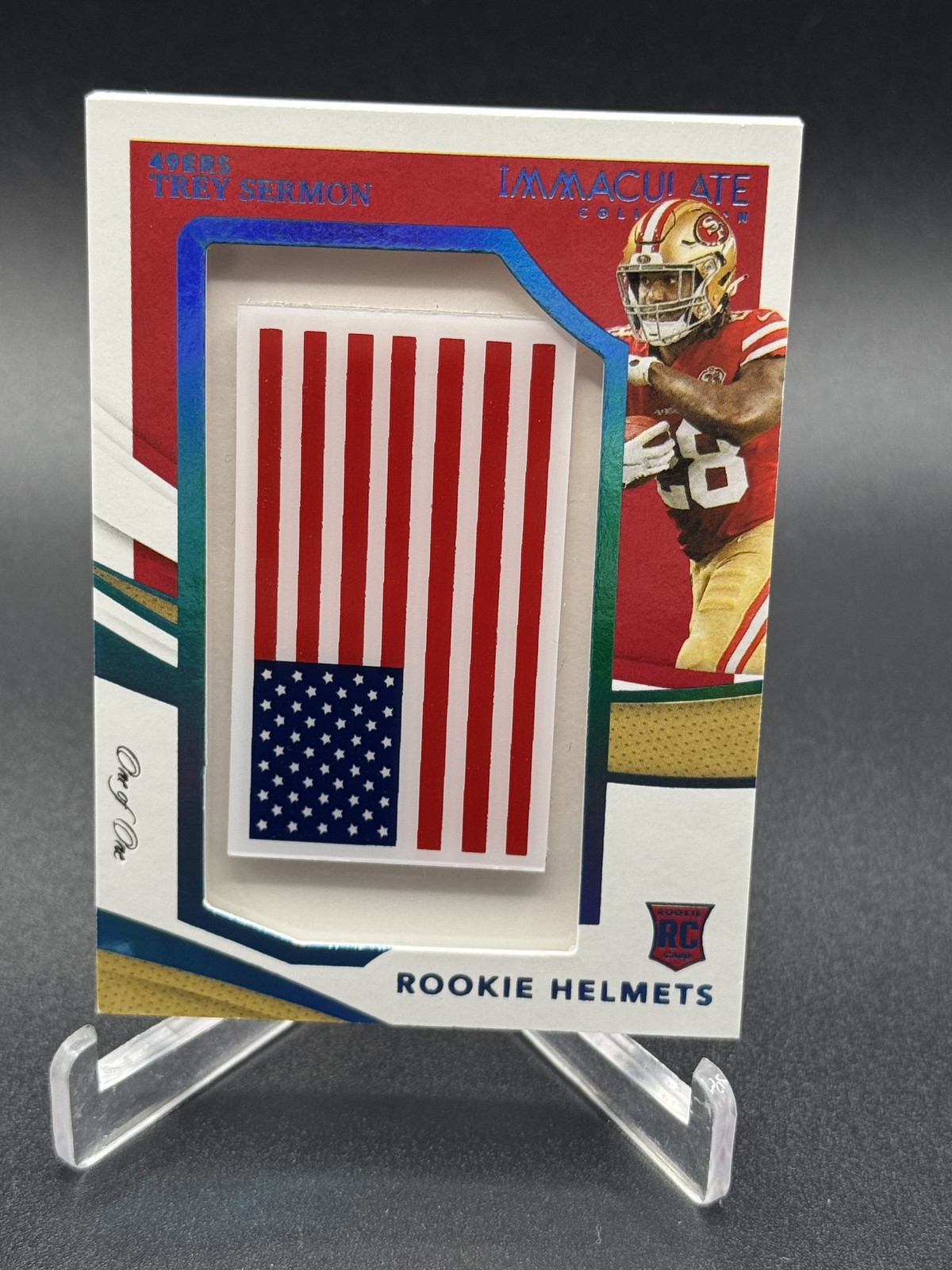 Trey Sermon Panini Immaculate Collection Rookie Helmets #RHTS Team Logos