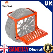 Heavy Duty Car Tyre Wheel Step Ladder Folding Non-Slip Load 150KG for SUV RV UK
