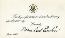 MAMIE DOUD EISENHOWER - TYPED SENTIMENT SIGNED 6/1960