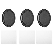 58mm Lens Cap, 3 Pack Sides Pinch Snap Camera Lens Cover for Front Lens