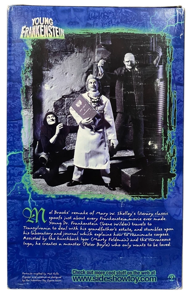 Young Frankenstein Igor Sideshow Collectibles 2001 12" Action Figure NEW Creases - Image 3 of 4
