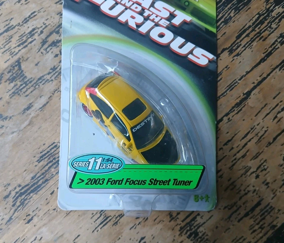 HTF Racing Champions Fast and Furious 2003 Ford Focus SVT Yellow Series 11 1:64 - Image 2 of 4