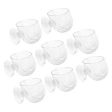 8Pcs Acrylic Fish Tank Plant Pot Aquatic Planter Suction Cups for Aquarium