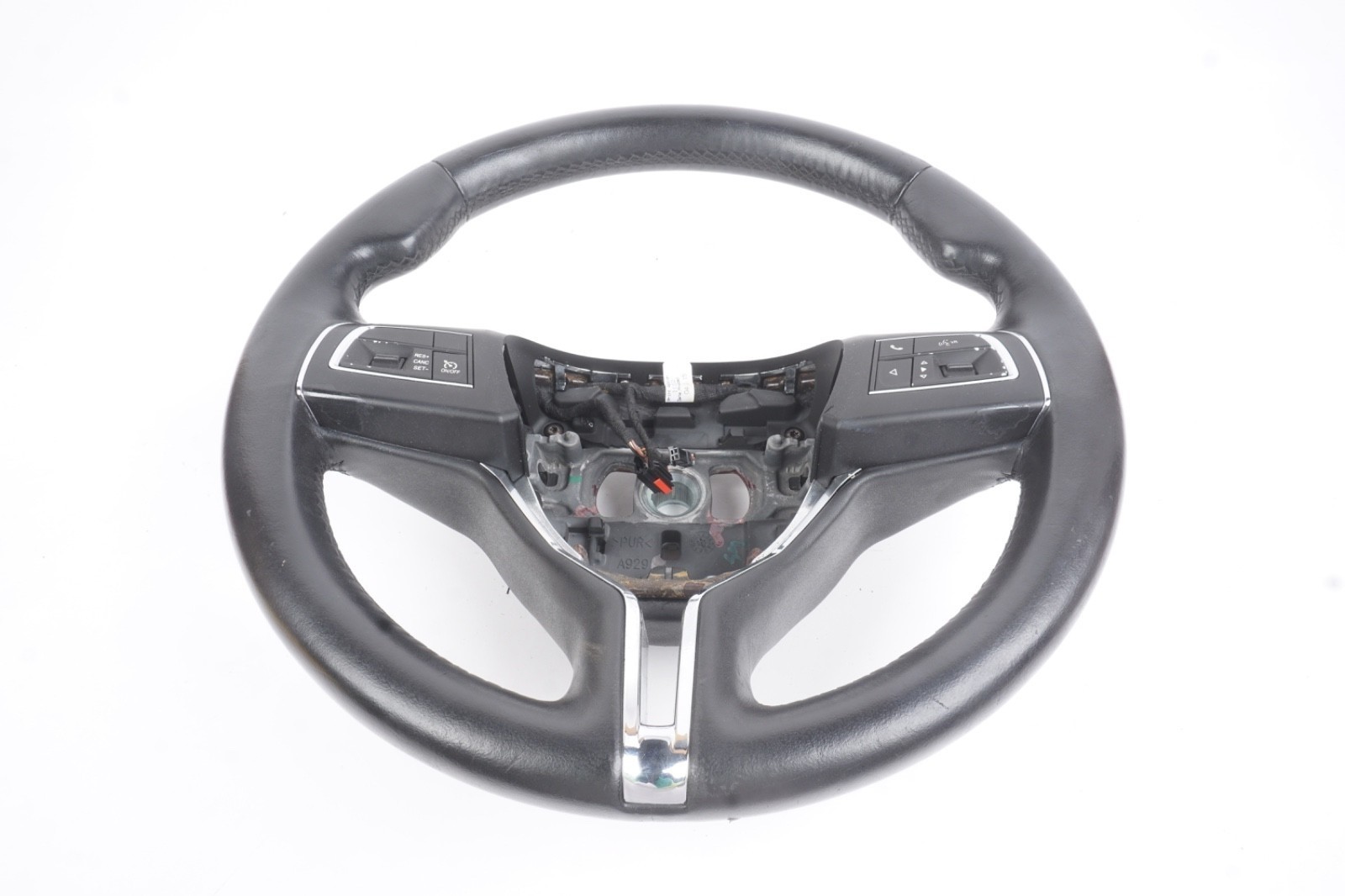 2014 - 2017 Maserati Ghibli Steering Wheel Black Leather Used OEM