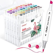 Ohuhu Water-based Marker 60color Marker Pen Illustration Marker Brush Tip Brush