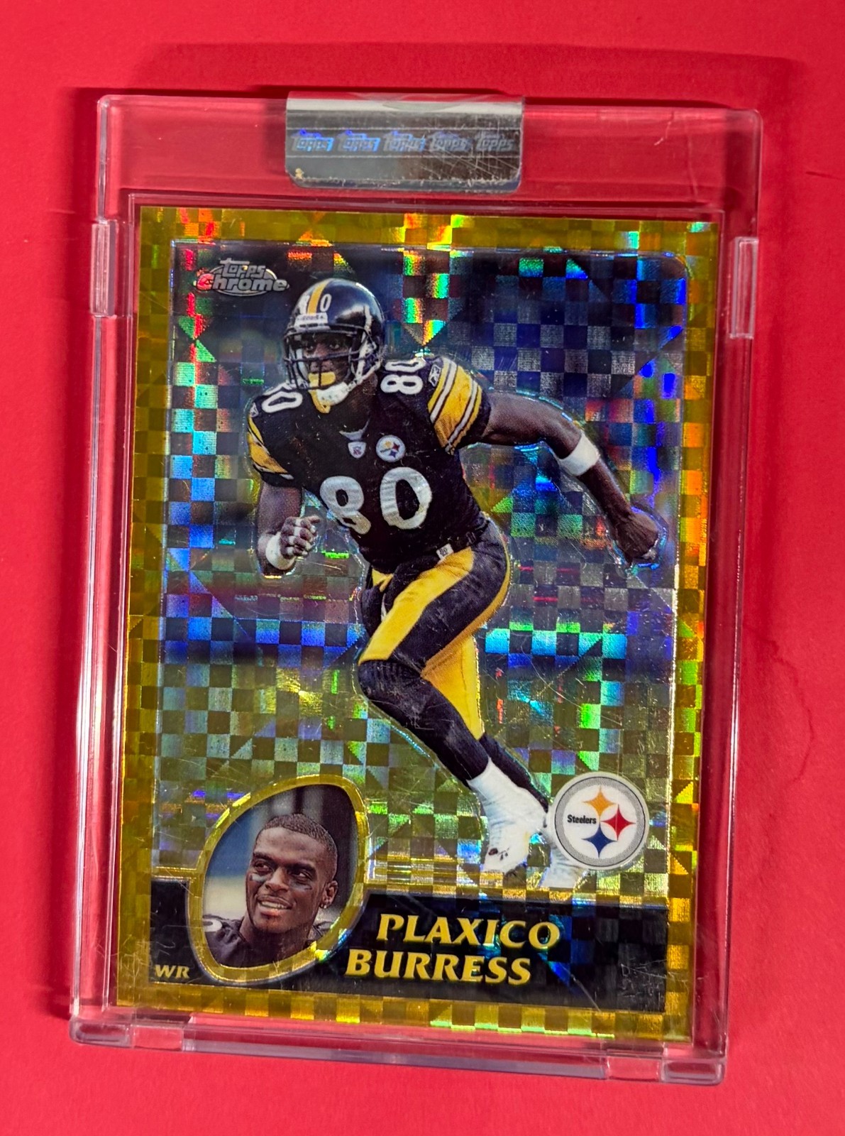 2003 Topps Chrome Uncirculated Gold XFractor #116 Plaxico Burress-serial #20/101