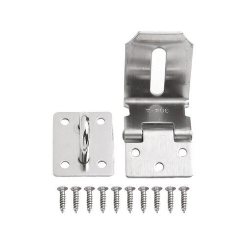 Corner Buckles Stainless Steel Door Lock Hasp Staple Padlock Clasp Shed Latch - Bild 15 von 50