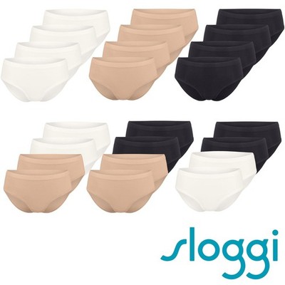 SLOGGI Damen Hipster GO SENSE Slips sehr hoher Tragekomfort soft Logo | 4er Pack
