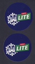 TANZANIA - Castel Beer Mat/Coaster. Front and Reverse Shown.