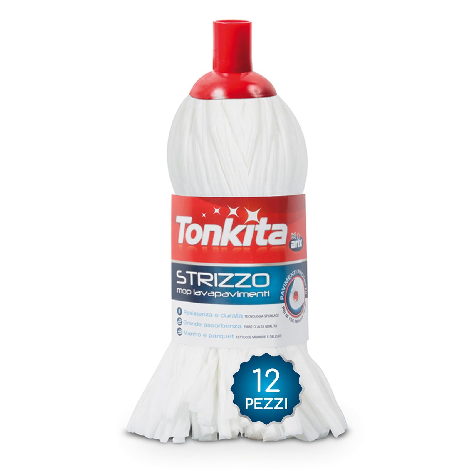 TONKITA | 12 Strizzo Mop Lavapavimenti, Mocio Lavapavimenti Altamente (S2W)