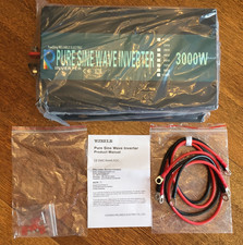WZRELB 3000watt Pure Sine Wave Inverter 24V DC to 120V AC 60HZ with LED Displ...