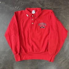 80s Rutgers University Champion “Snap Front” Reverse Weave Warmup Sweatshirt NWT