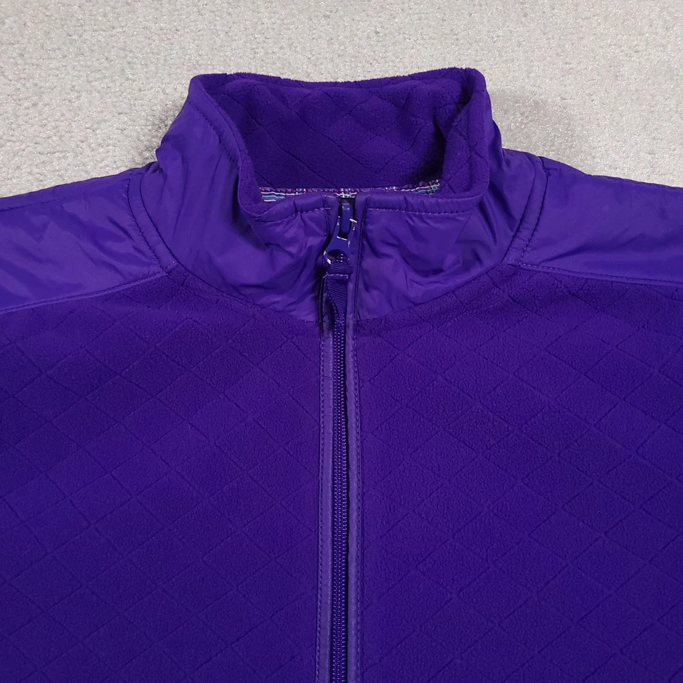 Chaqueta Talbots Para Mujer Grande Púrpura Cremallera Completa Bolsillos Polares Exterior Foto 3 de 4