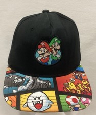 Nintendo Super Mario  Luigi Youth Multicolor Snapback Flat Bill Baseball Hat
