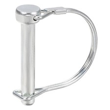 8mmx45mm Shaft Locking Pin Carbon Steel Round Trailer Coupler Pin Silver Tone