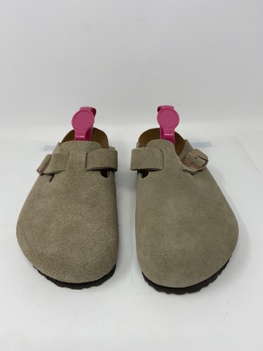 Birkenstock Boston Taupe Suede Leather Clogs Unisex Shoes Size: 41 - Picture 3 of 12