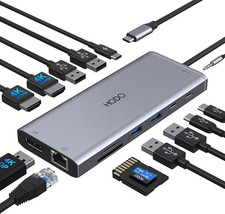 USB C Docking Station Dual Monitor HDMI for Dell HP, Laptop Docking Station 3 Mo