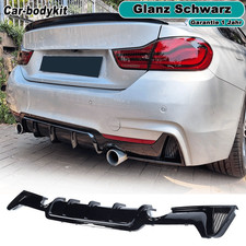 Heckdiffusor Diffusor Glanz Schwarz Hinten Stoßstangen für BMW F32 F36 M-Paket