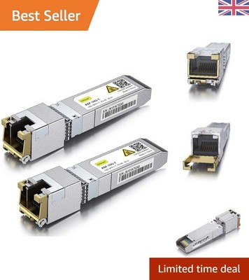 High-Speed 10Gb SFP+ Kupfer Modul Set, 30m Reichweite - kompatibel mit großen Marken