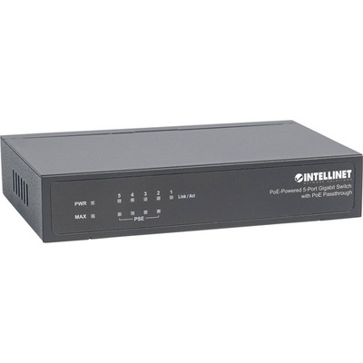 Intellinet Switch Netzwerkverteiler Gigabit PoE 5 Port 1 GBit/s PoE-Funktion