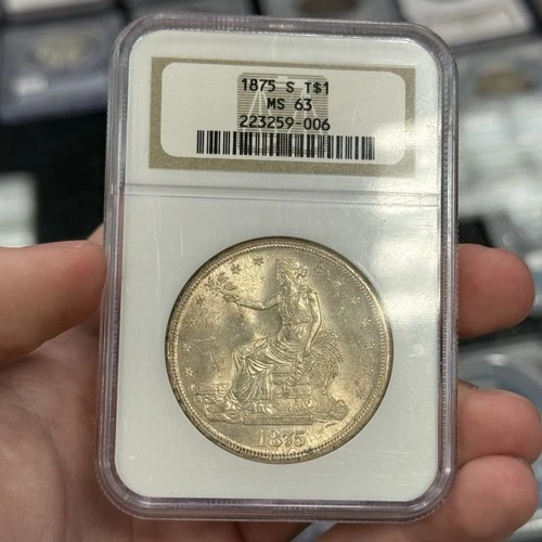 1875-S Trade Dollar — photo from the most recent tracked eBay sale