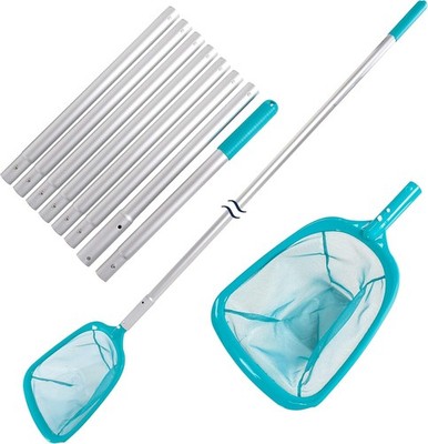 Effortless Cleaning with 11.5 Ft Telescopic Pool Leaf Skimmer & Ultra Fine Mesh