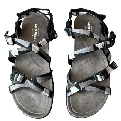 Merrell District 3 Lattice Web Gray Sandals Hiking Travel Womens 9 UK 7 EU 40