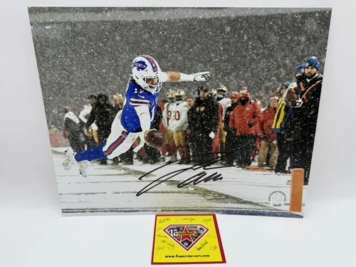 Josh Allen Signed Buffalo Bills 8x10 Photo Autographed COA 2024 NFL MVP