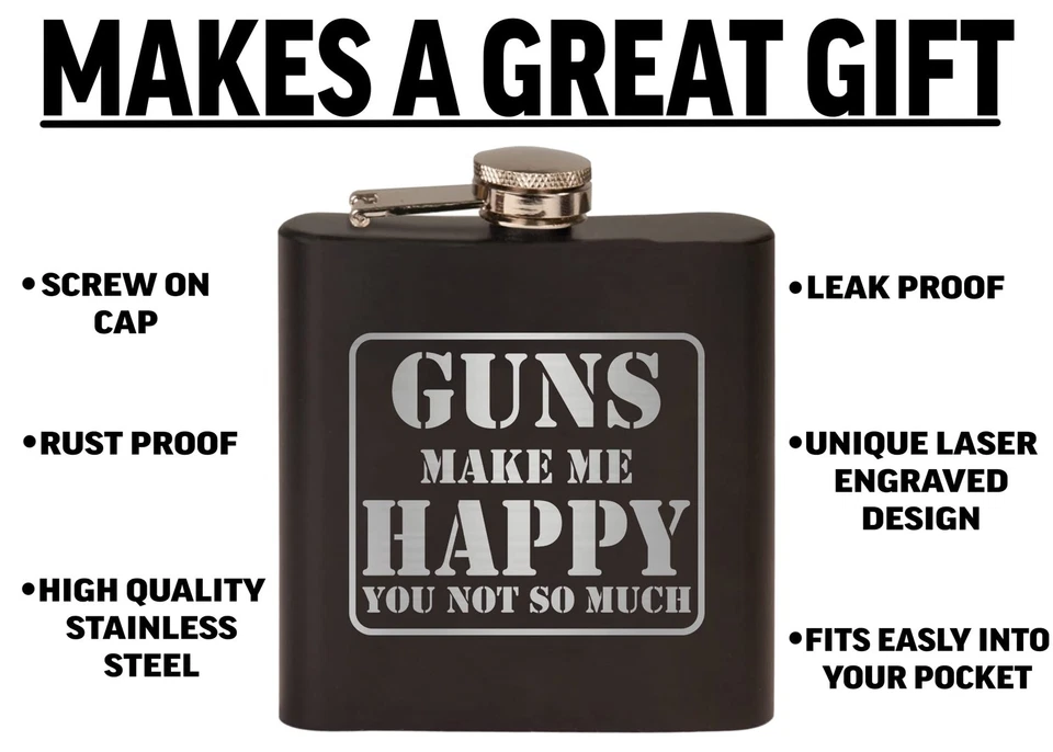 Rogue River Tactical Funny Hunting Flask Stainless Steel Hip Flask Premium Ma... - Image 2 of 4