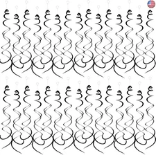30 Pieces Hanging Swirl Party Decorations Foil Decorations Ceiling Swirl Spiral