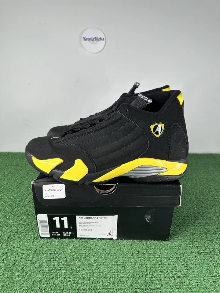 Talla 11 - Air Jordan 14 Retro Yellow Thunder - Caja original Foto 2 de 4