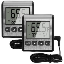 2 PCS Fridge Refrigerator Thermometer Freezer Digital Thermometer Temperature...