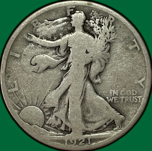 1921-S Walking Liberty Half Dollar Choice Good G+/VG Coin #36686