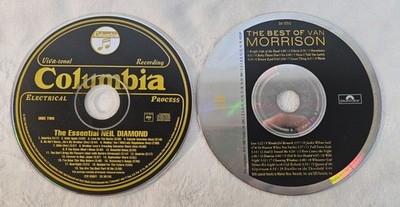2 Music CDs The Essential NIEL DIAMOND & The Best of VAN MORRISON No Cases LOOSE