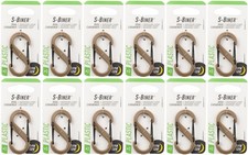 Nite Ize S-Biner Plastic Dual Carabiner 2 - Coyote 12-Pack 
