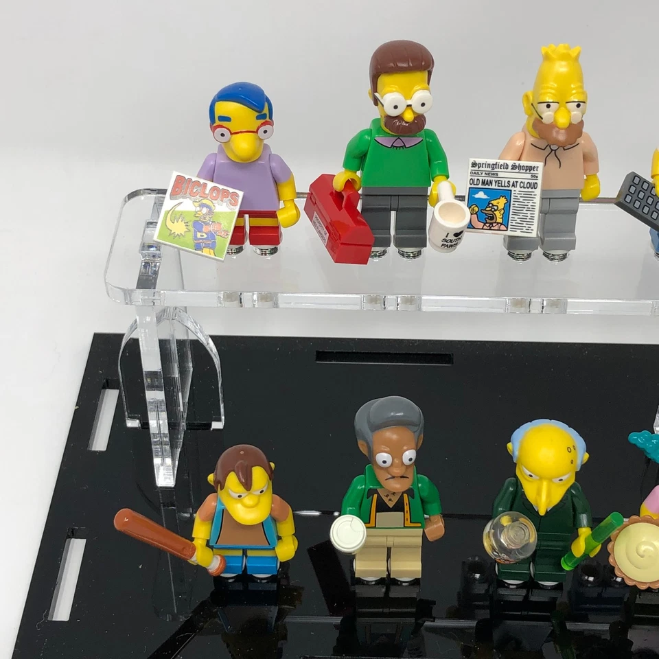 LEGO The Simpsons 71005 Series 1 Minifigures Complete Set 16 Custom Display Case - Image 3 of 4