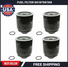 4 Pack Fuel Filter 68197867AB For 2013  2018 Dodge Ram 2500  5500 6.7L Diesel