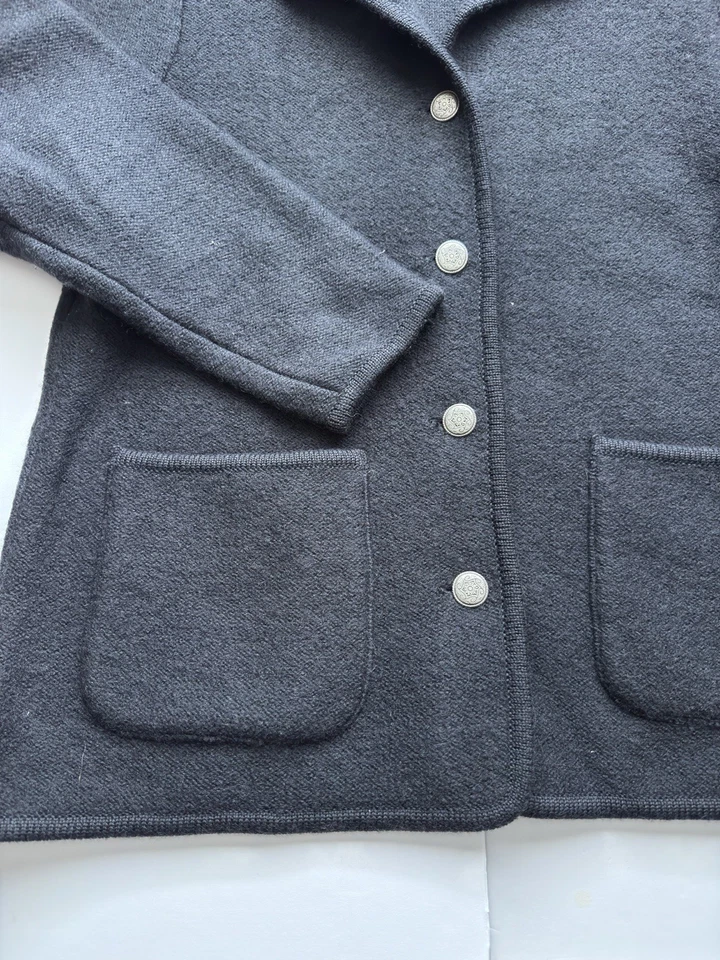 Cárdigan de lana hervida de colección LL Bean para mujer suéter botones de metal M vacaciones nórdicas Foto 3 de 4