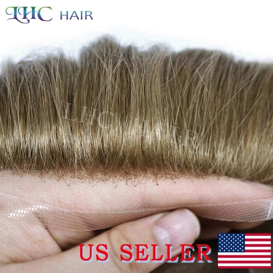 LyricalHair French Encaje Frontal Hombre Toupee Sistema de Cabello Humano Todos los Colores Pelo Foto 2 de 4