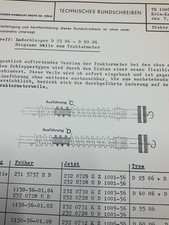 Techn. Rundschreiben, KHD Deutz Schlepper D 2506-D 9006, Original von 1969