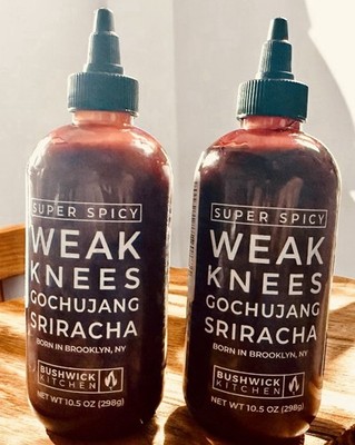 Bushwick Kitchen's ''Super Spicy Weak Knees Gochujang Sriracha'' 10.5oz.~Lot of 2