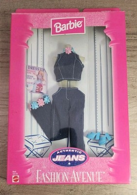 NRFP Vintage 1998 Barbie Fashion Avenue Authentic Jeans FLORAL FLARE NOS 19179