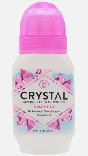 Crystal Body Deodorant, (5 Pack) Mineral Deodorant Roll-On, Unscented , 2.25 fl