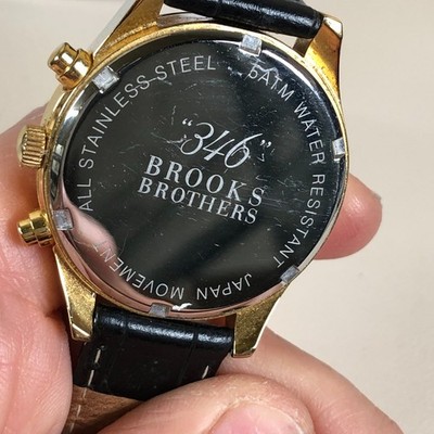 Brooks Brothers Women 346 Chronograph Leather Quartz Analog 37mm