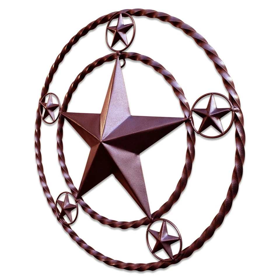 Texas Metal Rustic Country Heavy Duty Iron Barn Star Decor 18" Metal Wall Star - Image 2 of 4